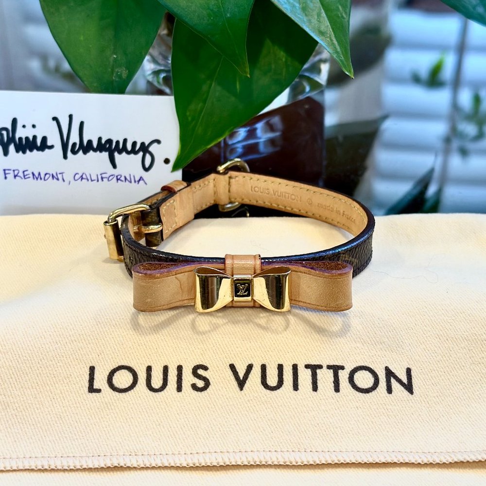 Authentic Monogram Baxter Pet Collar XS